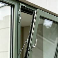 Ventana Abatible de Aluminio Resistente a Huracanes de Florida, Ventanas Exteriores para el Hogar con Doble Acristalamiento Anti-fugas y Certificación Energy Star