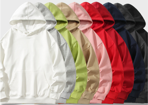 380GSM Heavy Cotton Hooded Sweatshirt Warm <b>Thick</b> <b>Fleece</b> Solid Color Loose Casual Daily Street Blank Hoodie - Product Image 2