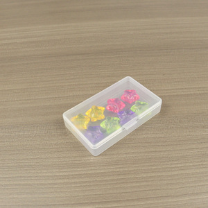 Transparent Plastic Rectangle Storage Box 5x5x1.6cm Covered Jewelry And Ornament Container Mini <b>Display</b> <b>Case</b> For Chip Sample - Product Image 3