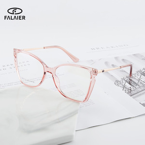 Monturas de Gafas Cat Eye Falai TR7122 con Lentes de Acetato y Protección Anti Luz Azul para Mujer, Montura Completa - Product Image 1