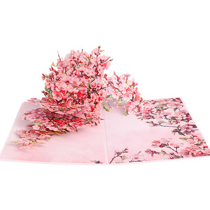 Nouvelle Arrivée Créative : Carte de Vœux Pop-up 3D Fleur de Cerisier avec Espace pour Message, Idéale pour Anniversaires, Mariages, Bénédictions - Product Image 6