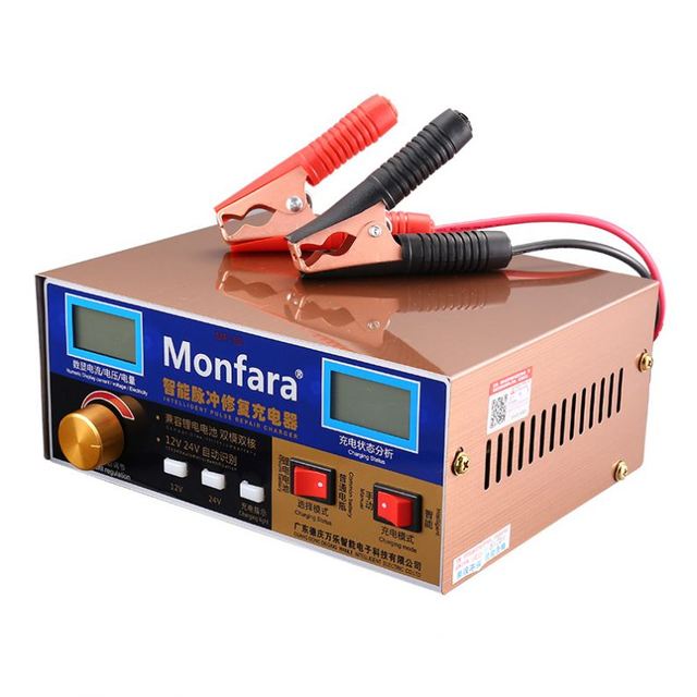 Fast Charging 12V Lithium Battery Charger, High Efficiency Smart Charger for Car Solar System and Power Tools with Auto Stop