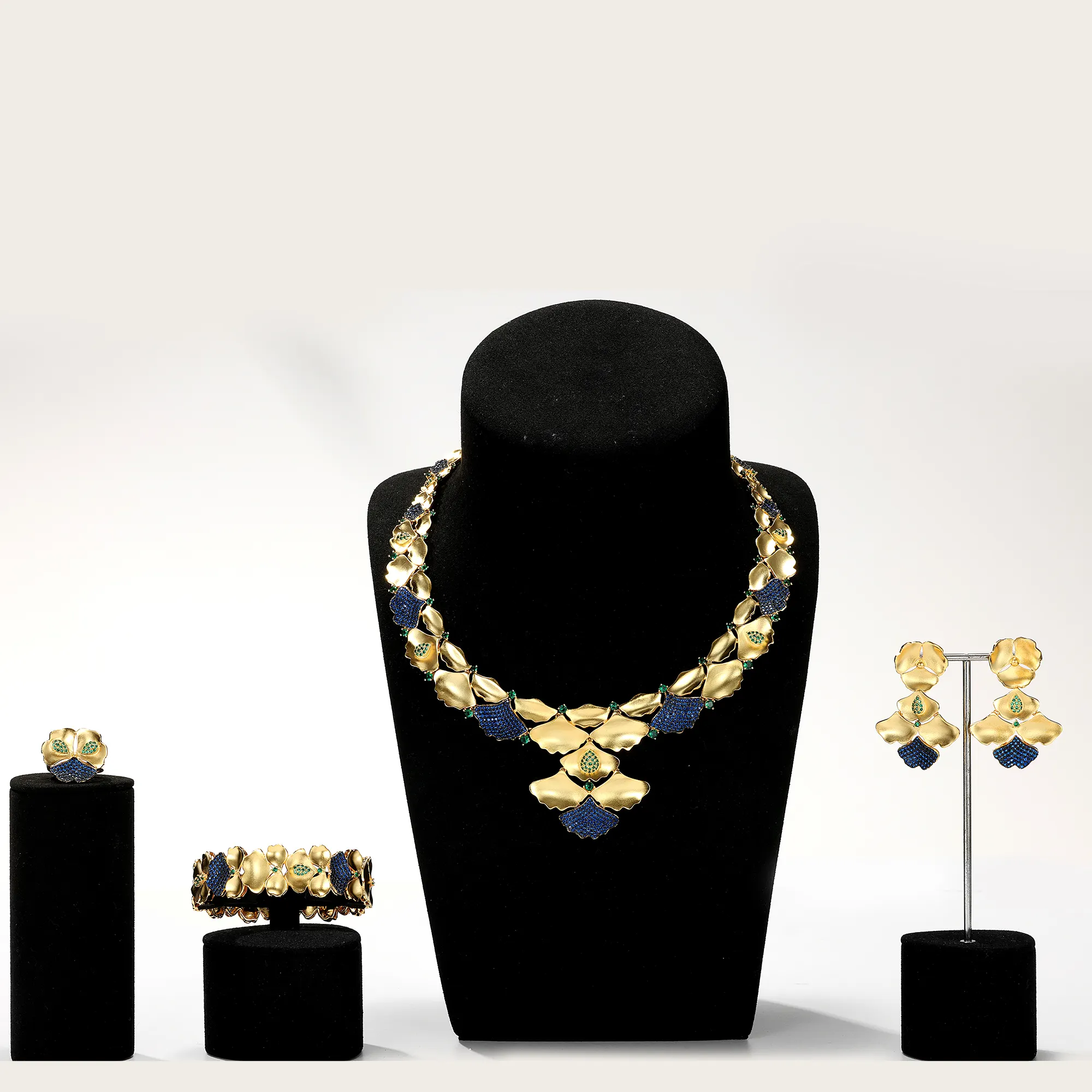 EXITOSO New High Quality Women Wedding Jewelry Sets Four Leaf Clover Jewelry Set