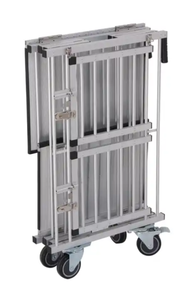 PetFit 럭셔리 접이식 휴대용 알루미늄 개 쇼 트롤리 <span class=keywords><strong>2</strong></span> 개 경량 플라스틱 트레이 여러 색상 스냅 버튼 - Product Image 3