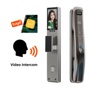 Cerradura Inteligente para Puerta con Control Remoto Tuya, Alta Seguridad, Precio de Fábrica, <span class=keywords><strong>C</strong></span>ámara Wifi, Reconocimiento Facial y de Huellas Dactilares, con Múltiples Idiomas - Product Image 1