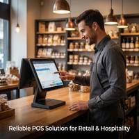 Yüksek Performanslı 15 İnç Windows Hepsi Bir Arada POS Cihazı, Süpermarket ve Konaklama Terminali için Win10 Win11 Desteği
