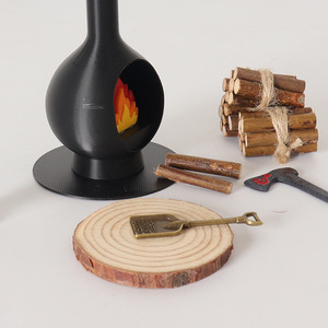 Cheminée simple pour maison de poupée, poêle de camping, meubles miniatures, décorations de salon, accessoires - Product Image 3