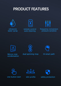 Limpiador de Ventanas con Pulverizador de Agua, Robot de Limpieza de Ventanas de Alto Rendimiento con Autolimpieza - Product Image 3