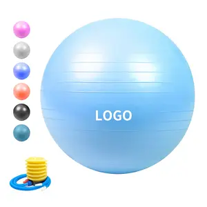 Ballon de Yoga en Pvc de couleur personnalisée, 5 pièces, Fitness, Pilates, entraînement et Massage, exercices, 55cm 65cm 75cm