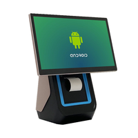 Edobbo ED1563 Terminal de commande de restaurant à écran tactile noir de 15.6 pouces Solution POS Android 4GB/8GB RAM intégrée 80mm Imprimante