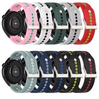 Correa de Reloj Deportiva de Silicona de Dos Tonos de 22 mm para Reloj Inteligente Huawei Watch 3 GT 2 Pro GT3, Correa para Samsung Galaxy 5 4