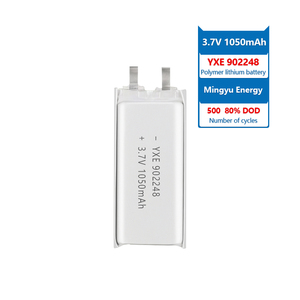 ผู้ผลิต OEM/ODM แบตเตอรี่ลิเธียมโพลิเมอร์แบบชาร์จได้ 3.7V/1050mah รุ่น 902248 แบตเตอรี่ลิเธียมไอออนขายดี - Product Image 1