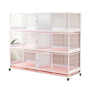 Gatti conigli piccioni altri piccoli AnimaThree-strato piccolo grasso gatto gabbia di allevamento modello solido in plastica Cat House per Ls - Product Image 6