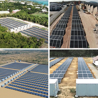 Système de panneaux solaires photovoltaïques mobiles pliables tout-en-un pour conteneur de 20 à 40 pieds - 40KW 80KW 100KW 215KW Hors réseau/Hybride