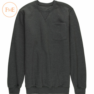 Sudadera en blanco personalizada de algodón 100%, estampado de alta calidad, cuello redondo, patrón sólido, sudaderas con capucha de talla grande para hombre de invierno, sudaderas - Product Image 3