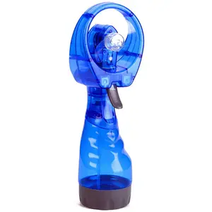 Mini ventilador de mano portátil con rociador de agua, ventilador de botella de rociador de nebulización para viajes al aire libre de verano