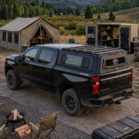 Auvent modulaire en aluminium pour Ford Ranger Wildtrak Raptor Double Cabine, robuste, pour le tout-terrain, avec fenêtres latérales