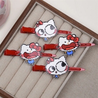 YAOYUCute Pince à cheveux en cristal style pixel pour fille, pour mèches rebelles, style célébrité internet, polyvalente, pour franges latérales, mignonne