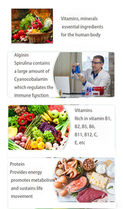 Comprimés OEM de spiruline biologique de qualité alimentaire Vegan Superfood Suppléments de spiruline d'algues bleues vertes pour soutenir l'immunité - Product Image 5