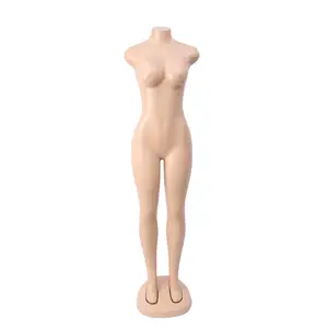 Factory wholesale plastic skin color sexy big breast no head no hand female adjustable mannequin
