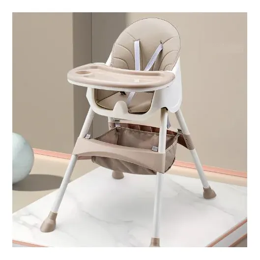 बेबी सीट किड्स चेयर शिशु आरामदायक पोर्टेबल फोल्डिंग बेबी हाई चेयर एडजस्टेबल स्ट्रोलर प्लास्टिक