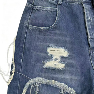 Yüksek kaliteli kadın rahat kot pantolon düz bacak orta bel kadın pantolon - Product Image 4