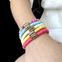 Nouvelle mode argile polymère personnalisée mode femmes bracelets de perles