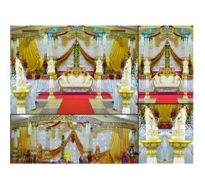 Elegante Mandap Portátil para Bodas con Diseño de Loto, Nuevo Diseño de Fibra Inspirado en las Tradiciones de Sri Lanka y Francia, Missouri Mississippi - Product Image 1