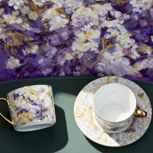 Tazza da caffè tradizionale <span class=keywords><strong>in</strong></span> ceramica turca con manico <span class=keywords><strong>in</strong></span> oro Bone China tazza da tè torna a scuola essenziale artigianale tazze da tè piattini - Product Image 2