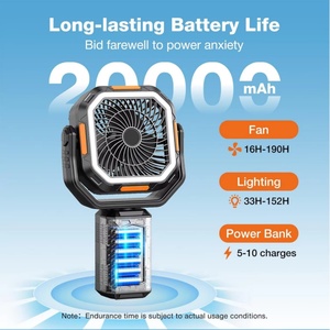 20000mAh Big Battery Standing Floor Portable <b>Fan</b> Ventilador Recargables Retractable Folding Air Cooler With <b>Remote</b> <b>Control</b> - Product Image 2