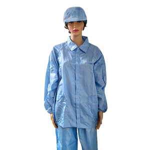 ALLESD prix d'usine conception personnalisée <span class=keywords><strong>Workking</strong></span> fermeture à glissière ou boucle ESD costume ESD Split costume antistatique vêtement - Product Image 6