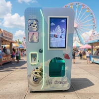 Machine à glaces molles automatique pour centres commerciaux, durée de vie très longue, pour lait et chocolat