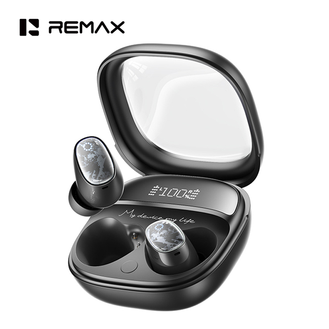 REMAX TWS-28 Wireless Earbuds -30dB ANC Active Noise Cancelling 4-Mic ENC 40H Battery Life TWS Earphones with LED Display Gift