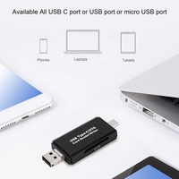 Lector de Tarjetas OTG USB Tipo C Xput, USB 3.0 de Alta Velocidad, Adaptador de Tarjetas de Memoria Tipo C a TF Micro SDXC SD para Teléfono Inteligente y Portátil