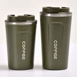 Taza de Café de Acero Inoxidable 304, Termo Portátil para Auto, Regalo de Oficina, Taza para Dos Bebidas - Product Image 3