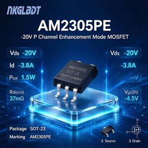 NK AM2305PE P Channel Voltage Regulator <span class=keywords><strong>Diode</strong></span> SOT-23 Package Mount Mount 20V מתח <span class=keywords><strong>12V</strong></span> התנגדות פנימית 3.8A ID Safety - Product Image 1