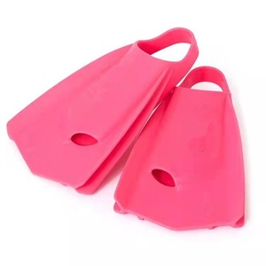 xinyixuan Blue Palmes de natation en silicone pour adulte, à talon ouvert, à lame courte, pour la plongée et l'entraînement au snorkeling - Product Image 2