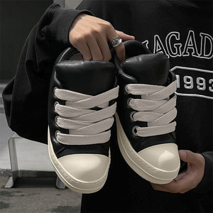 Chaussures décontractées et tendance pour hommes Big Head Fat Ding, baskets polyvalentes à semelle épaisse et rehaussante, style baggy à coupe basse - Product Image 1