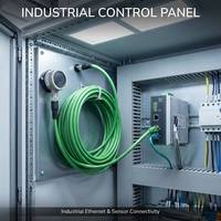 Cable Industrial XINYING Personalizado con Conector RJ45 Macho de 4 Pines Codificado M12, Ethernet Profinet CAT6, PVC, IP67, Doble Blindaje para Máquinas