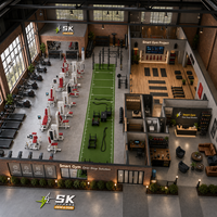 Soluciones Inteligentes para Gimnasios SK One Stop con Pantalla de 15.6 Pulgadas, Equipo de Fitness Comercial Completo, Máquina de Entrenamiento de Fuerza Digital con IA