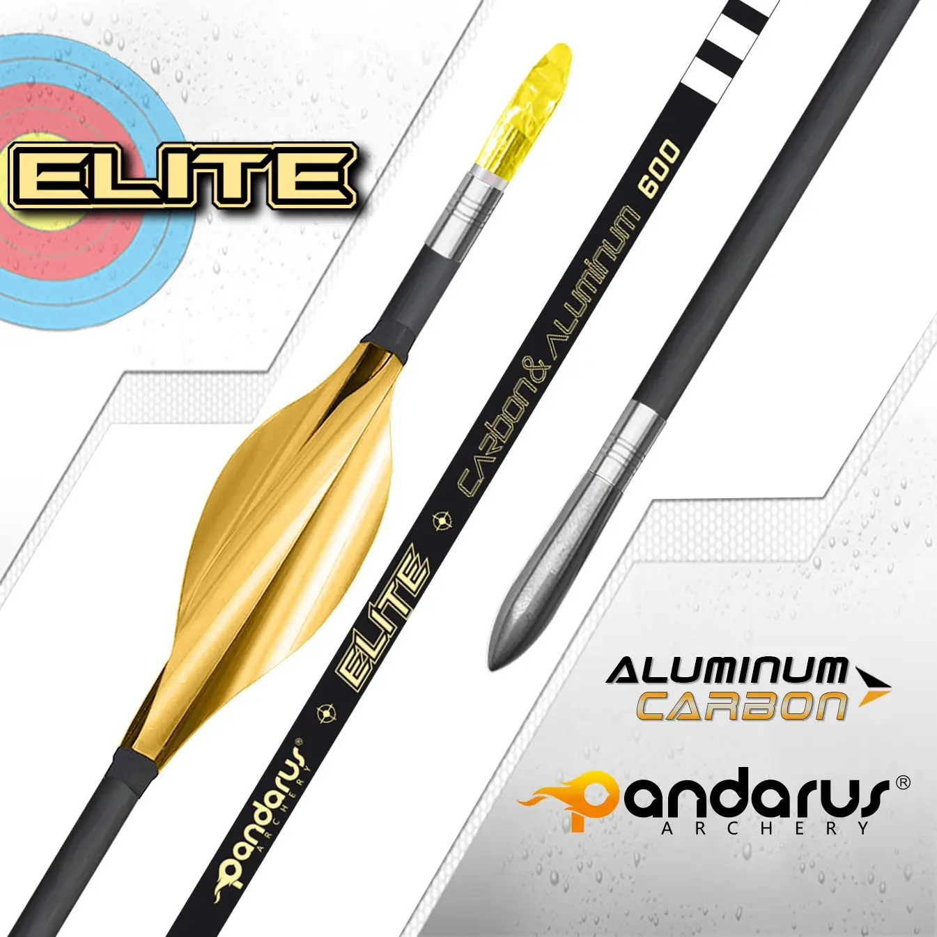 Pandarus Elite X10 ID0.125" 3.2mm Aluminum carbon composited arrow shaft for Archery target arrow shooting