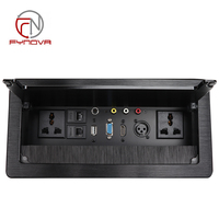 Bureau 2AC prise de courant universelle prise Pop de table USB charge amortie boîte de connexion multimédia pour US CN EU Plug