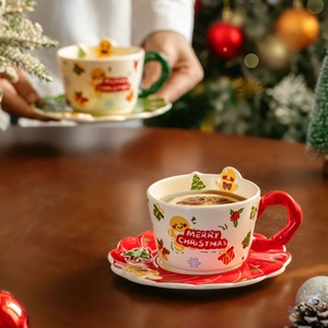 220ml Christmas Ceramic <b>Mug</b> and Saucer Set Novelty Cute Design - Product Image 5