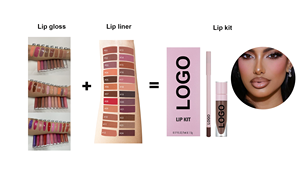 Kit de gloss à lèvres rose personnalisé pour usine de maquillage, kits à lèvres véganes, marque privée - Product Image 2