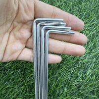 Piquets d'ancrage en forme de J modernes, piquets de tente en acier robuste, pointe en forme de burin, goupilles de fixation pour buts de football, tentes de camping, jardin