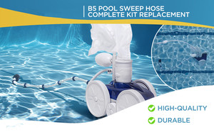 B5-manguera de barrido de fregado blanco, Ultra duradera, reemplazo completo compatible con Zodiaco Polaris 180, 280, 380, 480 - Product Image 6