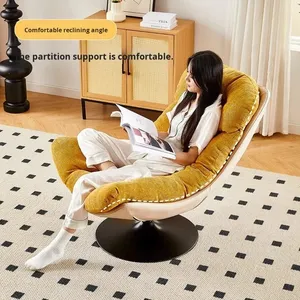 Noordse Licht Luxe Relaxfauteuil Enkelzit Sofa Stoel Siliconenhoes Spons Zijde Katoen Vulling Woonkamer Balkon Draaibaar 2025 - Product Image 5