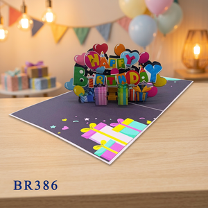 Cartes d'anniversaire 3D personnalisées faites à la main en gros, cadeaux souvenirs, ballons, artisanat en papier, décoration intérieure, impression personnalisée vietnamienne - Product Image 3