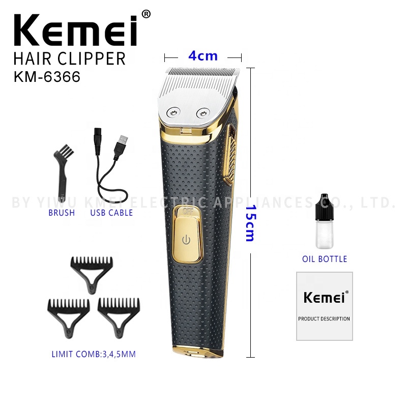 プロフェッショナル安い価格理髪師用品機器kemei km-6366ヘア