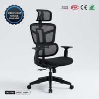 Chaise de bureau ergonomique en maille pivotante avec roulettes pour le bureau à domicile